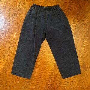 Hot Cotton | Women’s Black Striped Wide Leg Pants Size 1X